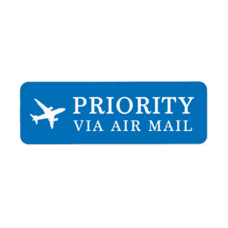 Etiqueta PRIORIDADE POR CORREIO AÉREO 飛 行 機 avião ラ ベ ル