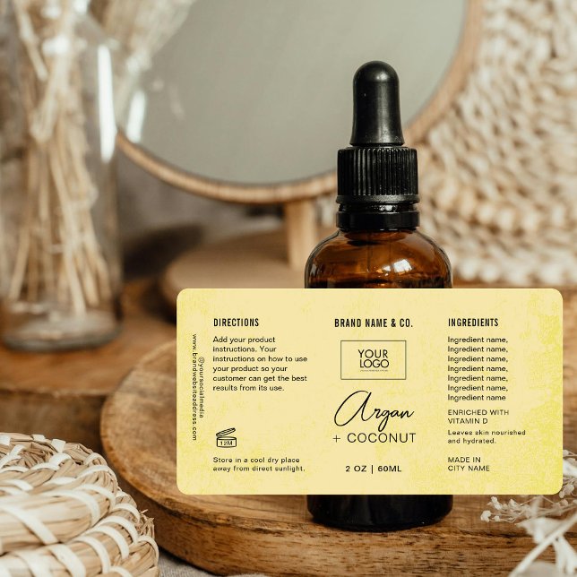 Etiqueta  Product Customizable Cream Rustic Label (Criador carregado)