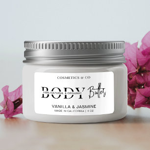 Etiqueta Produto Cosmético Manteiga de Corpo Moderno Minima