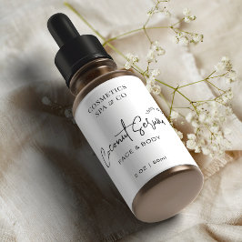 Etiqueta Produto de 2 OZ Mínimo Moderno de Garrafa Cosmétic