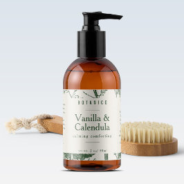 Etiqueta Produto de Ingredientes Florais Verdes na Sena Bot