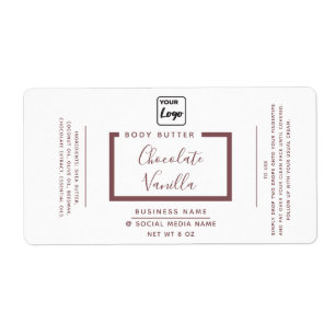 Etiqueta Produto de logotipo branco minimalista moderno de