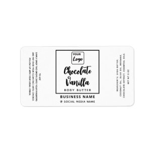 Etiqueta Produto de logotipo branco preto para tipografia p