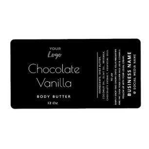 Etiqueta Produto de logotipo branco preto para tipografia p