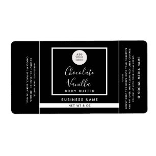 Etiqueta Produto de logotipo preto minimalista moderno para