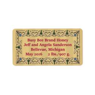 Etiqueta Produto personalizado de abelha ocupada