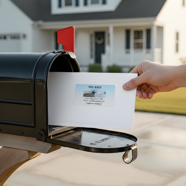 Etiqueta Professional Residential Pressure Washing Split (Criador carregado)