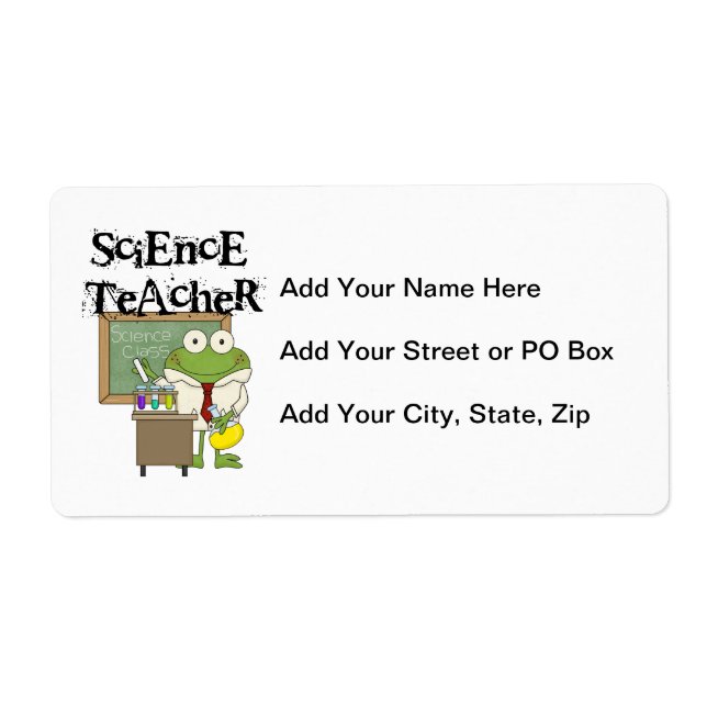 Etiqueta Professor de ciências do sapo (Frente)