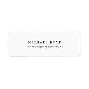 Etiqueta Profissional clássico preto & branco criativo