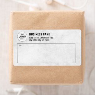 Etiqueta Profissional de Negócios de Envio com Log