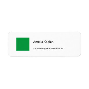 Etiqueta Profissional minimalista verde comum moderno