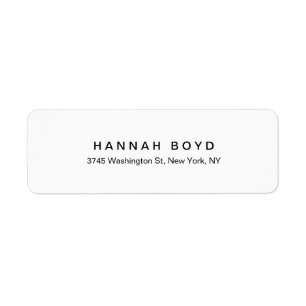 Etiqueta Profissional moderno preto & branco criativo