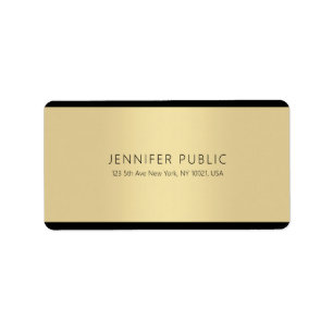 Etiqueta Profissional simples criativo Dourado moderno do