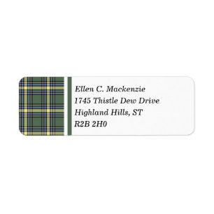 Etiqueta Província do Tartan de Alberta Canadá