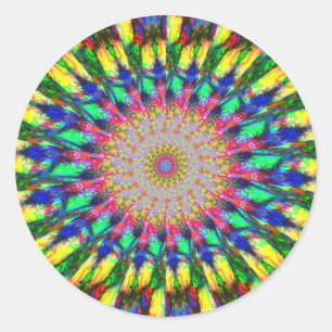 Etiqueta psicadélico do olho