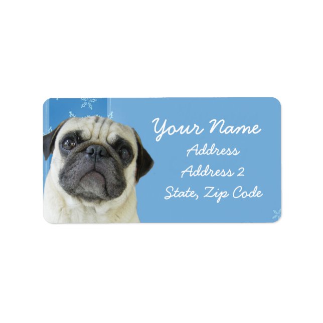 Etiqueta Pug Address Labels (Frente)