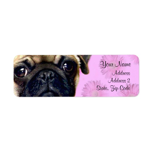 Etiqueta Pug Address Labels (Frente)