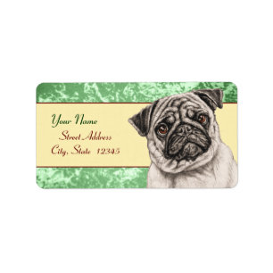 Etiqueta Pug do lápis