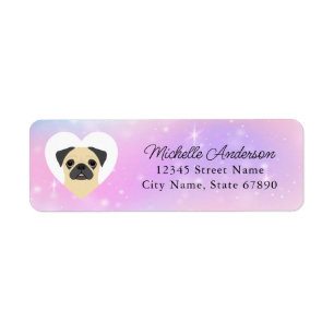 Etiqueta Pug Return Address Labels