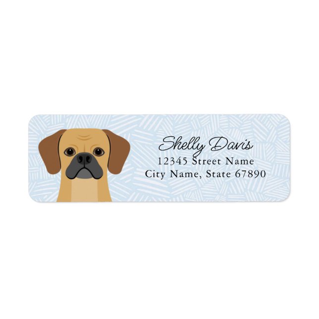 Etiqueta Puggle Return Address Labels (Frente)