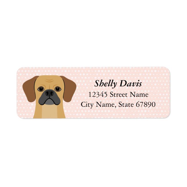 Etiqueta Puggle Return Address Labels (Frente)