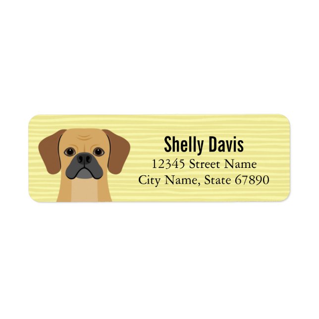 Etiqueta Puggle Return Address Labels (Frente)