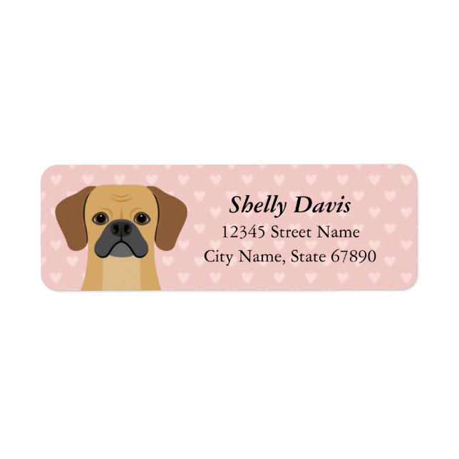 Etiqueta Puggle Return Address Labels (Frente)