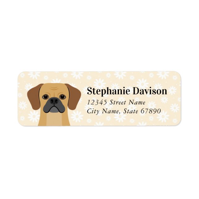Etiqueta Puggle Return Address Labels (Frente)
