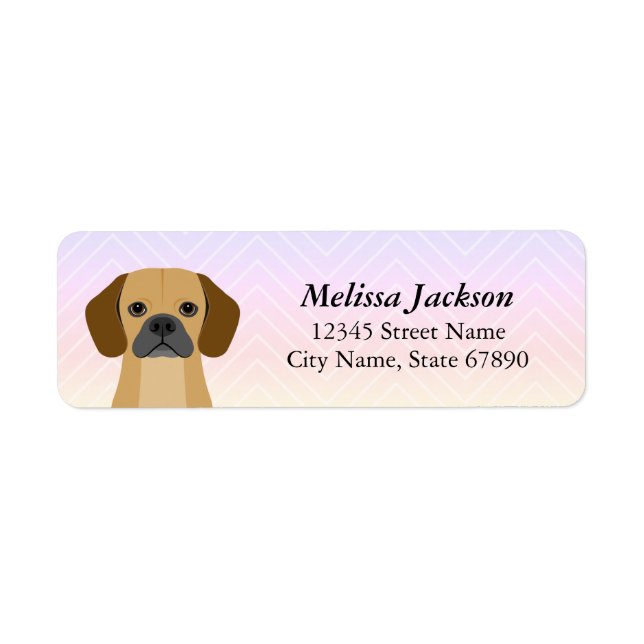 Etiqueta Puggle Return Address Labels (Frente)