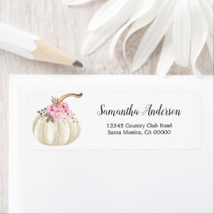 Etiqueta Pumpkin Branco Amarelo Cor-de-água