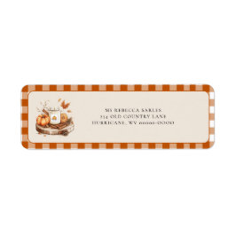 Etiqueta Pumpkin e Spice Tudo Belo Endereço de Retorno