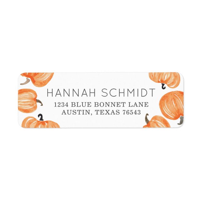 Etiqueta Pumpkin Patch (Frente)