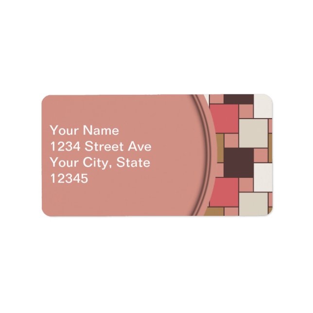 Etiqueta Pumpkin Spice Weave Patterno (Frente)