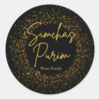 Etiqueta Purim Brilho Dourado