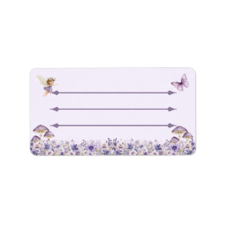 Etiqueta Purple Fairy Floral Address Label