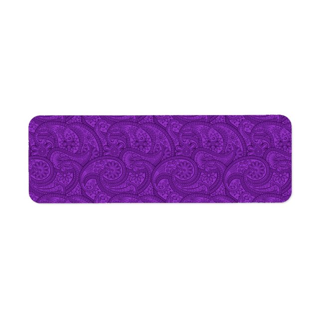 Etiqueta Purple Paisley (Frente)