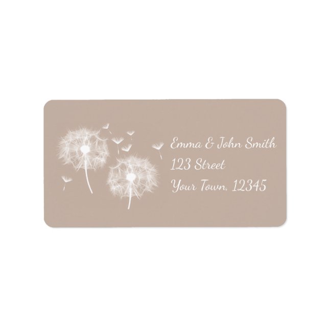 Etiqueta Pusteblume - braun | romantischer (Frente)