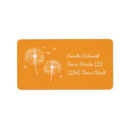 Etiqueta Pusteblume - orange | romantischer