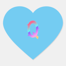 Etiqueta Q adesiva alfabética.