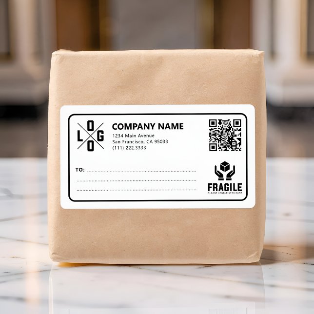 Etiqueta QR code de logotipo empresarial personalizado Frag (Criador carregado)