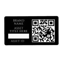 QR de Inventário Preto | Código de Produto Empresa