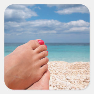 Etiqueta quadrada das férias de verão