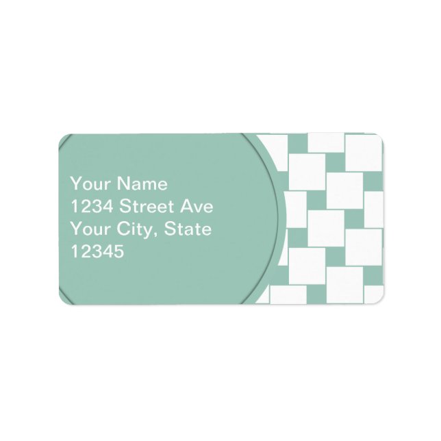 Etiqueta Quadrados de forno de diversão, ponto verde (Frente)