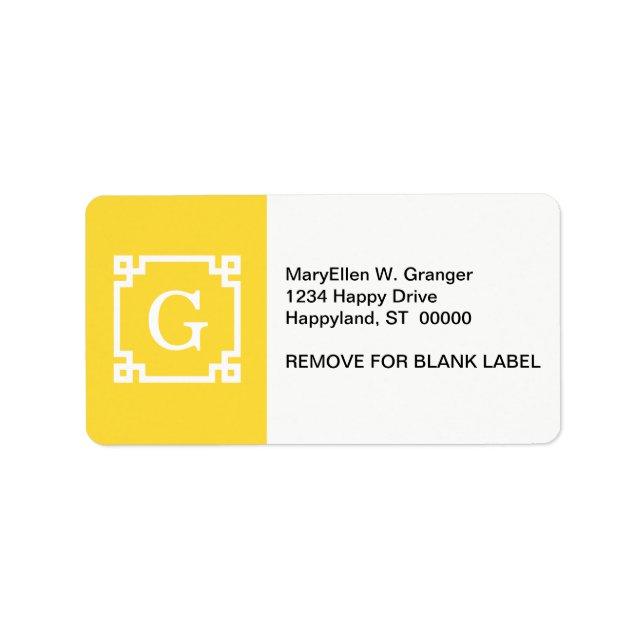 Etiqueta Quadro-chave grego do abacaxi nº 2 Monograma inici (Frente)