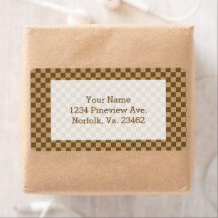 Etiqueta Quadro de controlo clássico castanho de Shirley Ta