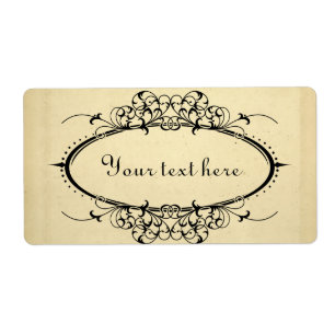 Etiqueta Quadro de Vintagem Oval do rico Personalizável