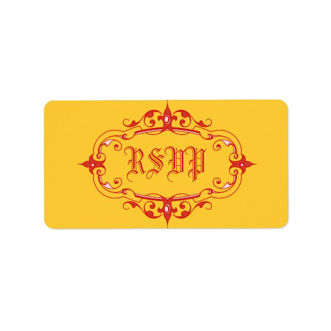 Etiqueta Quadro Elegante (Frente)