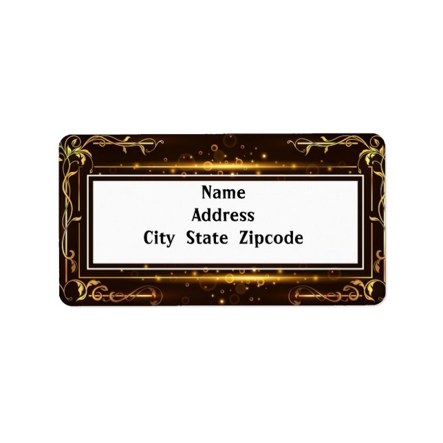 Etiqueta Quadro Elegante (Frente)