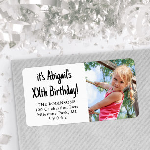 Etiqueta Qualquer Endereço de Devolução de Fotografia Simpl