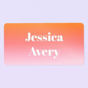 Etiqueta Qualquer Nome   Texto Estilado Retromoderno Colori